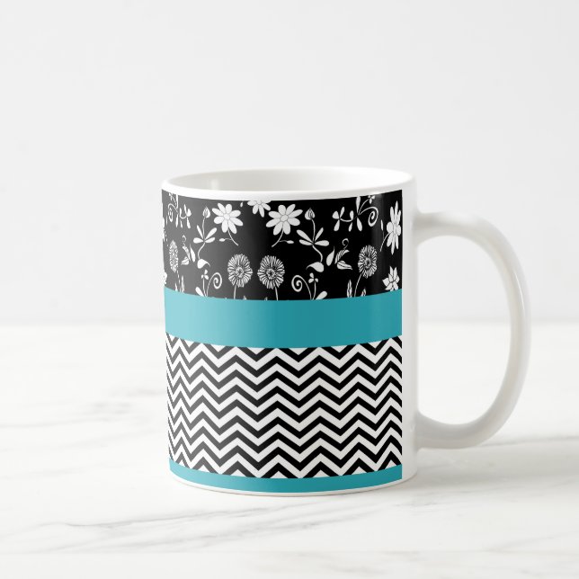 blåttblommigtsparre kaffemugg (Höger)