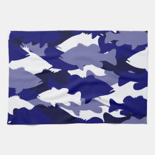 BlåttCamo bas- fiske Kökshandduk