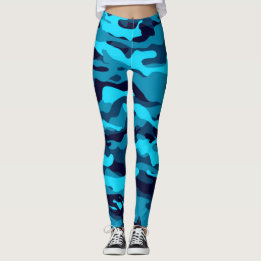 BlåttCamo damasker Leggings