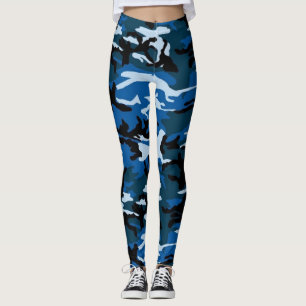 blåttcamodamasker leggings