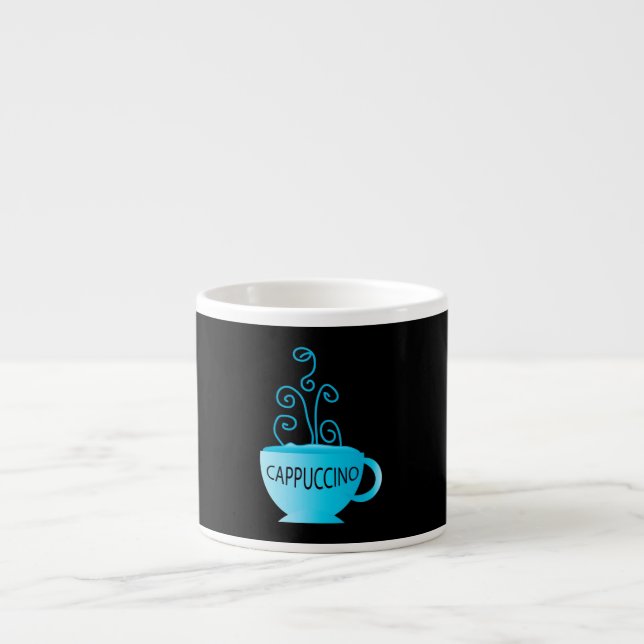 BlåttCappuccinofröjd Espressomugg (Framsidan)