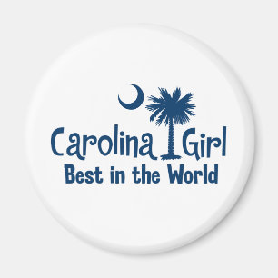 BlåttCarolina flicka som är bäst i världen Magnet