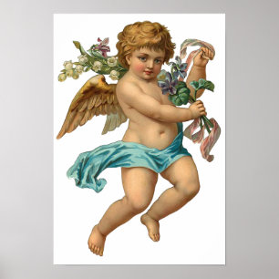 "BlåttCherub" vintage Poster