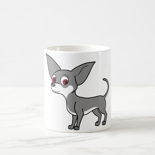 BlåttChihuahua med vitteckning Kaffemugg (Center)