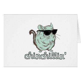 BlåttChinchillin Chinchilla Hälsningskort