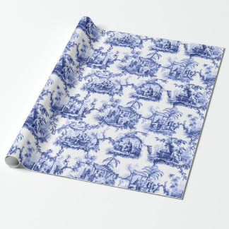 BlåttChinoiserie Toile Presentpapper