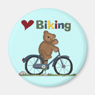 Blåttcykeln älskar jag att cykla Tshirts och gå Magnet