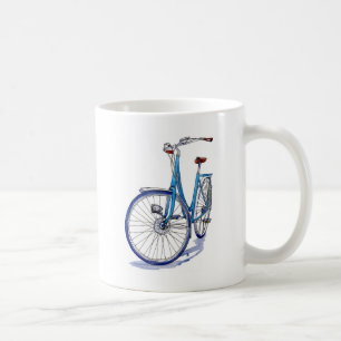Blåttcykelteckning Kaffemugg