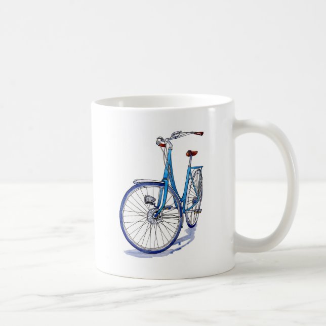 Blåttcykelteckning Kaffemugg (Höger)