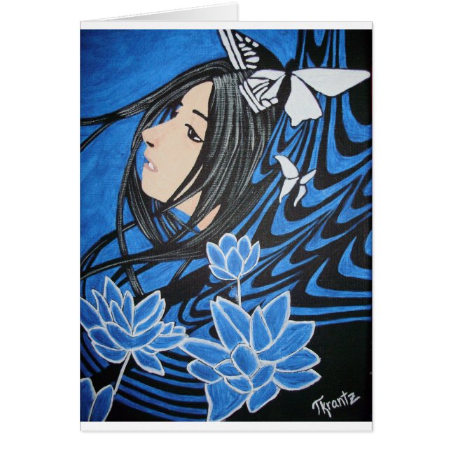 Blåttdagdröm Hälsningskort (Framsidan)