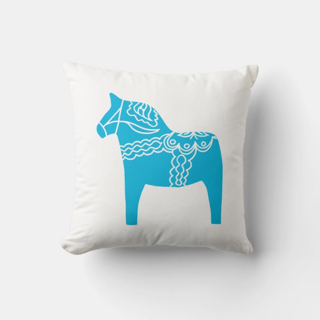 BlåttDala häst Kudde (Framsida)