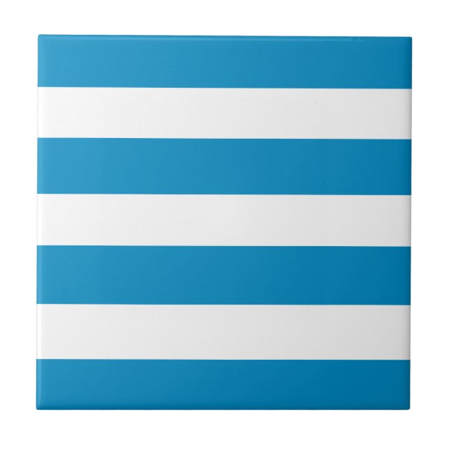 BlåttDeckchair randar Kakelplatta (Framsidan)