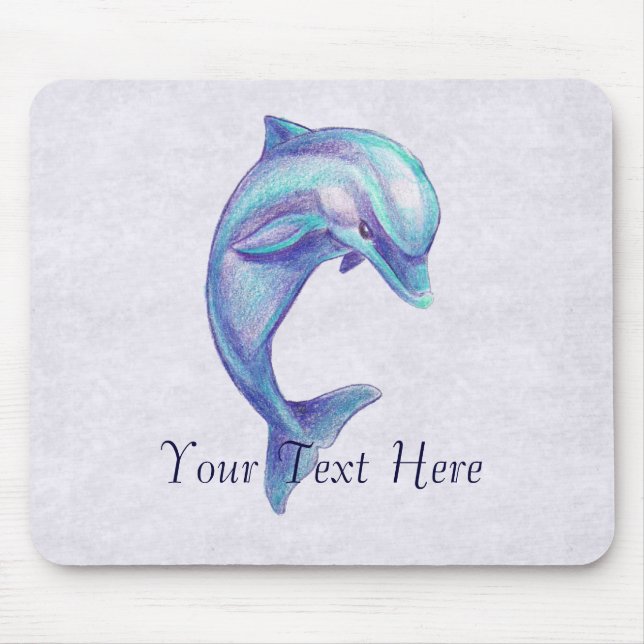 Blåttdelfin Mousepad Musmatta (Framsidan)
