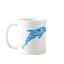 Blåttdelfiner som bildar en gullig delfin, formar,