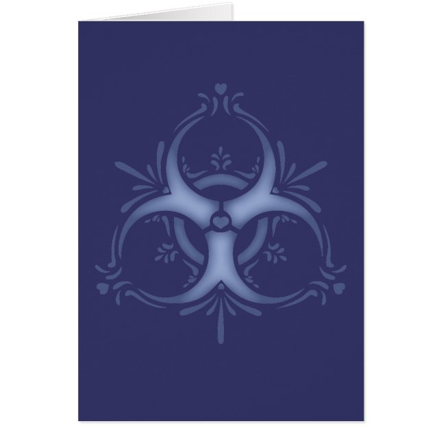 BlåttDelft Biohazard Hälsningskort (Framsidan)