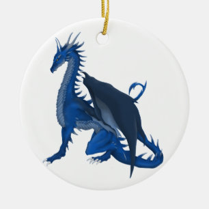 Blåttdrake Julgransprydnad Keramik