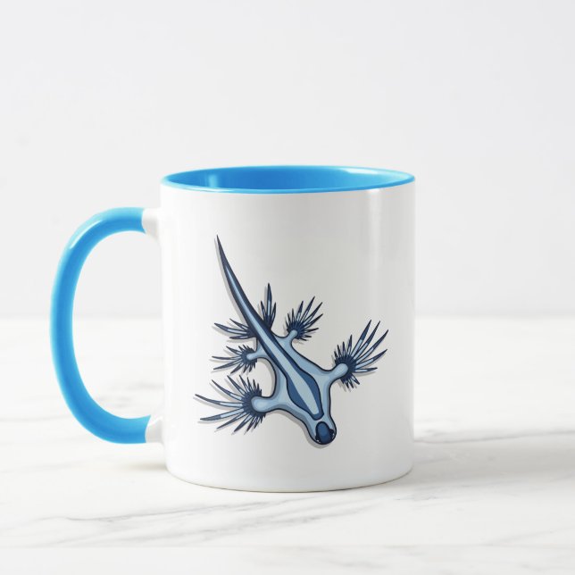 Blåttdrake Nudibranch Mugg (Vänster)