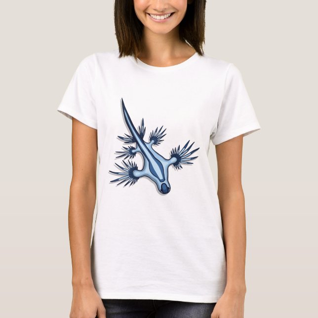 Blåttdrake Nudibranch T Shirt (Framsida)