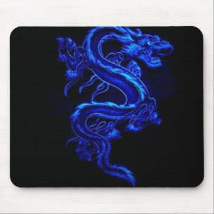 Blåttdrake som spelar Mousepad Musmatta