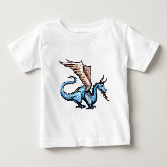 blåttdrake tee (Framsida)