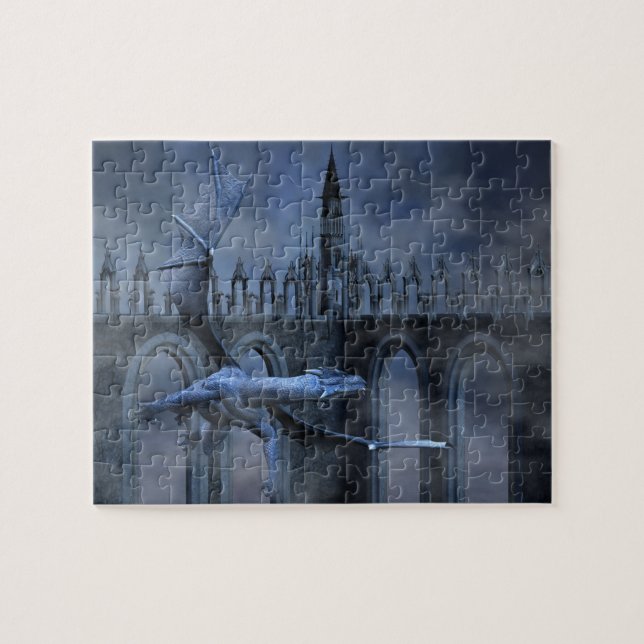 Blåttdrakeflyg Pussel (Horisontell)