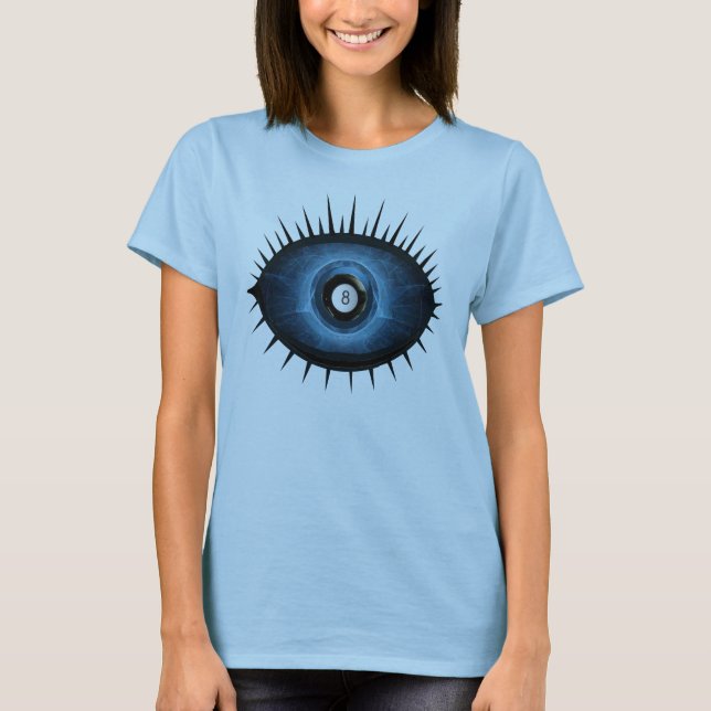 BlåttEightball öga Tee Shirt (Framsida)
