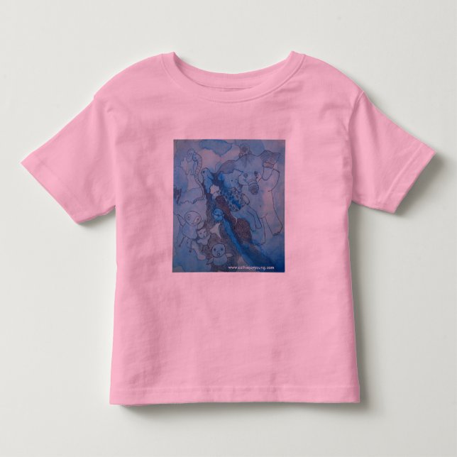 Blåttelefantutslagsplats T-shirt (Framsida)