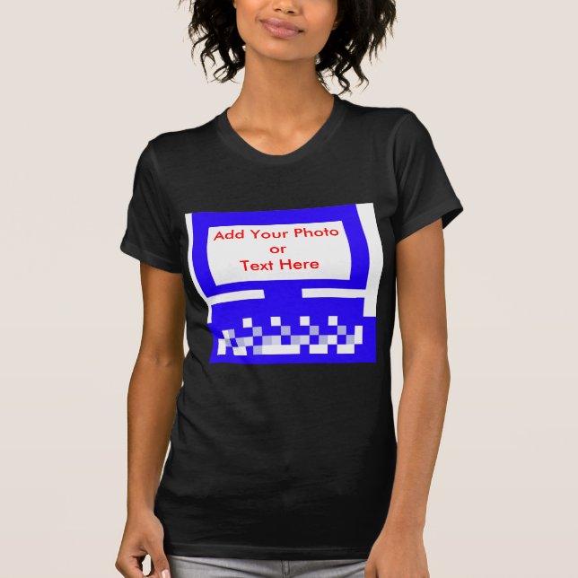 Blåtten för dator för bilder för t-shirt (Framsida)