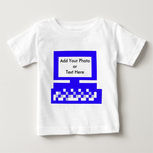 Blåtten för dator för bilder för t-shirt (Framsida)