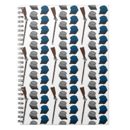 Blåtten och gråtten anteckningsbok med spiral