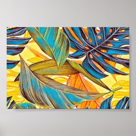 Blätter i Farben Poster