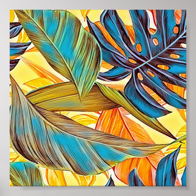 Blätter i Farben Poster (Framsidan)