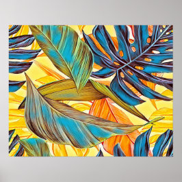 Blätter i Farben Poster