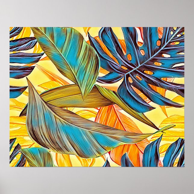 Blätter i Farben Poster (Framsidan)