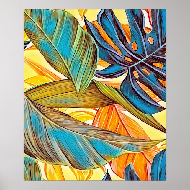 Blätter in Farben Poster (Framsidan)