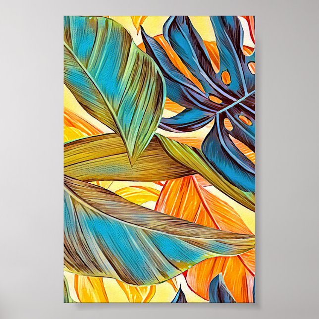 Blätter in Farben Poster (Framsidan)