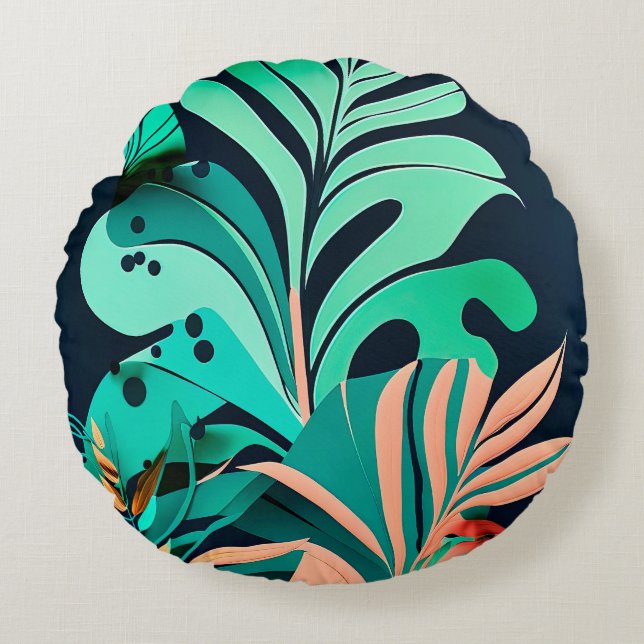 Blätter Rund Kudde (Framsidan)