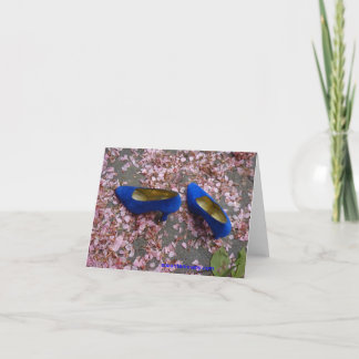 BLÅTTET SKOR notecard Kort