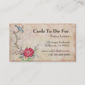 Blåttfågel på en gren visitkort