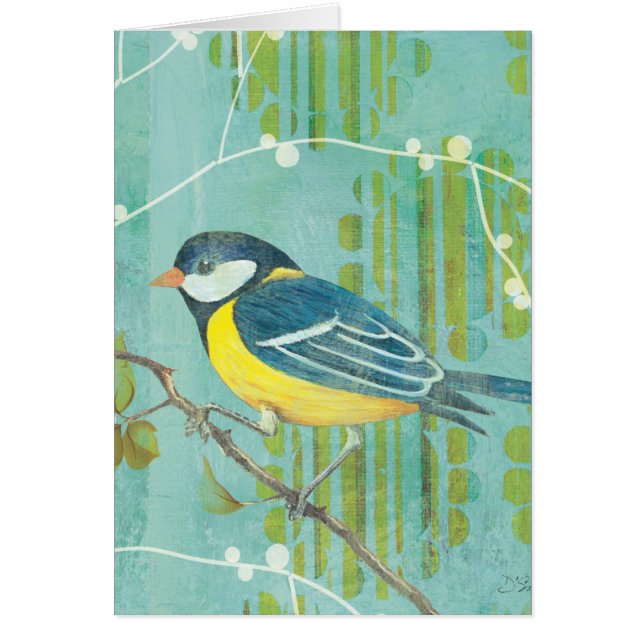 Blåttfågel Perched på ett träd Hälsningskort (Framsidan)