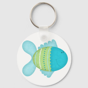Blåttfisk Keychain Nyckelring