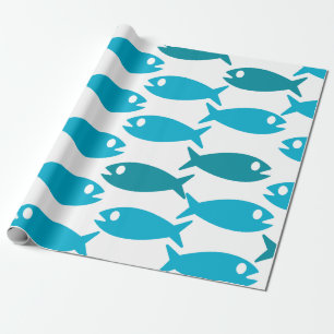 Blåttfiskdesign som slår in papper presentpapper