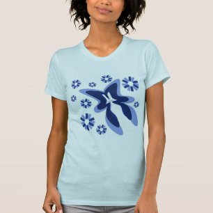 Blåttfjärilen blomstrar utslagsplatsen t-shirt
