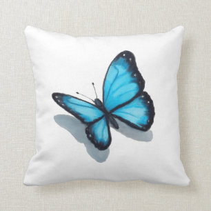 Blåttfjärilen, färg ritar teckningen, realismko kudde