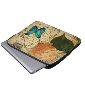 blåttfjärilen paris skrivar botanisk fransk laptop fodral