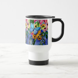 Blåttfjärilstravel mug resemugg