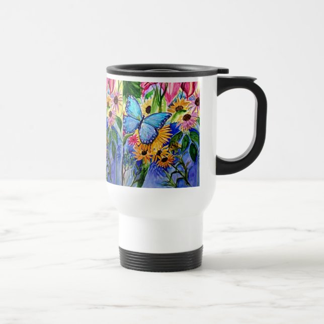 Blåttfjärilstravel mug resemugg (Höger)