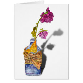 Blåttflaskakort Hälsningskort