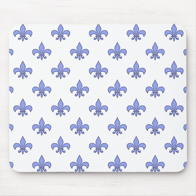 BlåttFleur-de-lis mönster Mousepad Musmatta (Framsidan)