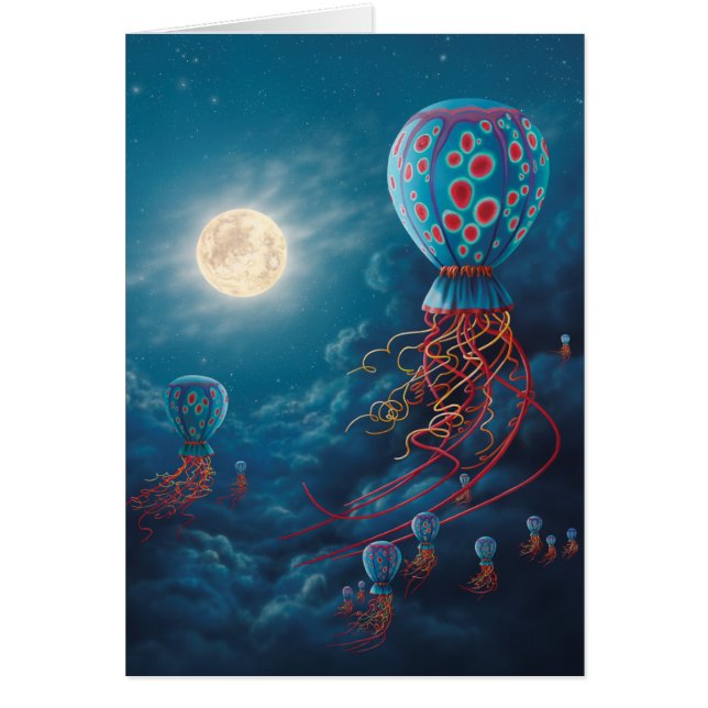 BlåttFloaterskort Hälsningskort (Framsidan)